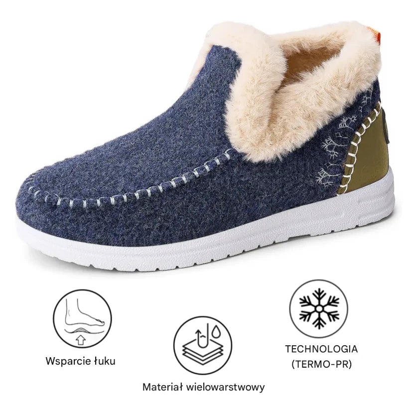 Miękkie i wygodne wysokiej klasy damskie buty z wysokiej jakości kaszmiru — wsparcie łuku stopy, łatwiejsze chodzenie!🔥70% zniżki dziś – nie przegap tej okazji