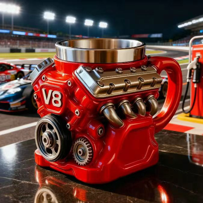 Najlepszy kubek z motywem silnika! Tak samo mocny jak on – wytrzymały, odważny i gotowy stawić czoła każdemu wyzwaniu! Dedykowany tym, którzy napędzają się determinacją, stalową wolą i kawą.