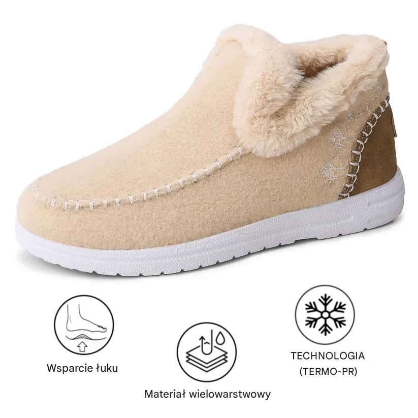 Miękkie i wygodne wysokiej klasy damskie buty z wysokiej jakości kaszmiru — wsparcie łuku stopy, łatwiejsze chodzenie!🔥70% zniżki dziś – nie przegap tej okazji