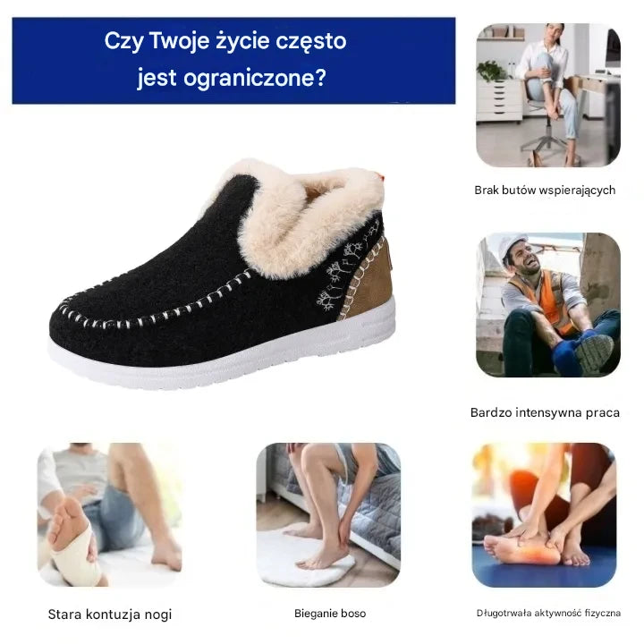 Miękkie i wygodne wysokiej klasy damskie buty z wysokiej jakości kaszmiru — wsparcie łuku stopy, łatwiejsze chodzenie!🔥70% zniżki dziś – nie przegap tej okazji