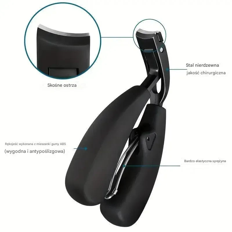 „Cążki do paznokci zaprojektowane przez podologa – bezpiecznie i łatwo radzą sobie z wrastającymi, zgrubiałymi oraz zainfekowanymi grzybicą paznokciami.”