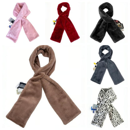 🎁Noworoczna zniżka 50 %!! ⚡Ponad 50 000 sprzedanych sztuk! 🧣Ekstra miękki i ciepły szal ze sztucznego futra z ukrytą kieszenią na zamek