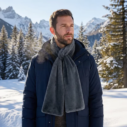 🎁Noworoczna zniżka 50 %!! ⚡Ponad 50 000 sprzedanych sztuk! 🧣Ekstra miękki i ciepły szal ze sztucznego futra z ukrytą kieszenią na zamek