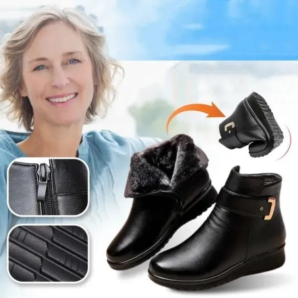 Miękkie i wygodne buty damskie wykonane z prawdziwej wełny i premium skóry (wsparcie łuku stopy – ułatwia chodzenie)🔥🔥