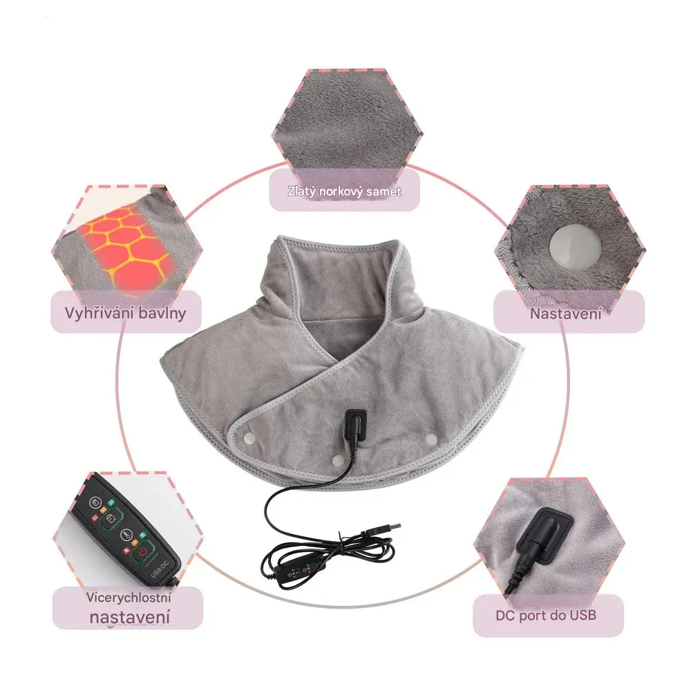 Podgrzewana poduszka masująca na ramiona i szyję 2025 – skutecznie łagodzi ból karku i ramion 🔥 Drugi egzemplarz za połowę ceny!